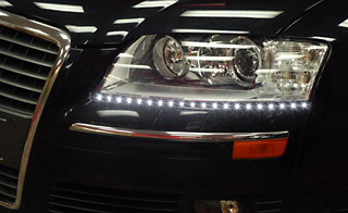 Add-on LEDs shown on Audi A8 D3