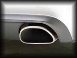 Exhaust valence with optional exhaust tips