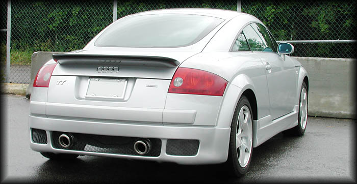 The Audi TT 8N shown with the Latest Aero Upgrade available from LLTek - the UBERH�US wing extension doppler.