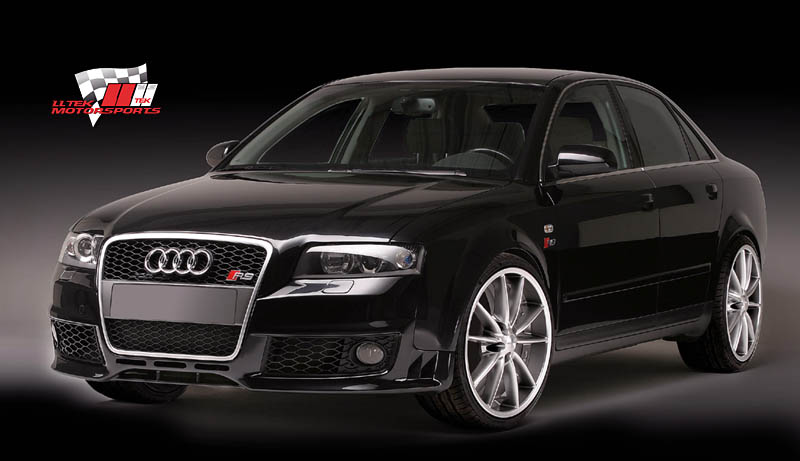 Exclusive RSFour Conversion kit for the Audi A4 B6 2002-2005 bumps car to speed and track styling.