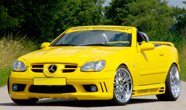 Rieger's bodykit styling for the Mercedes roadster SLK W170