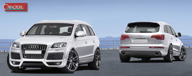 Front and Rear Perspectives of the facelift Audi Q7 Bodykit by Caractere