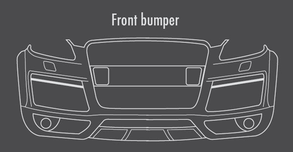 illustration of Caractere front bumper for Audi Q7