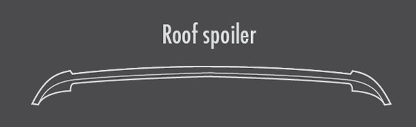illustration of Caractere rear roof spoiler for Audi Q7
