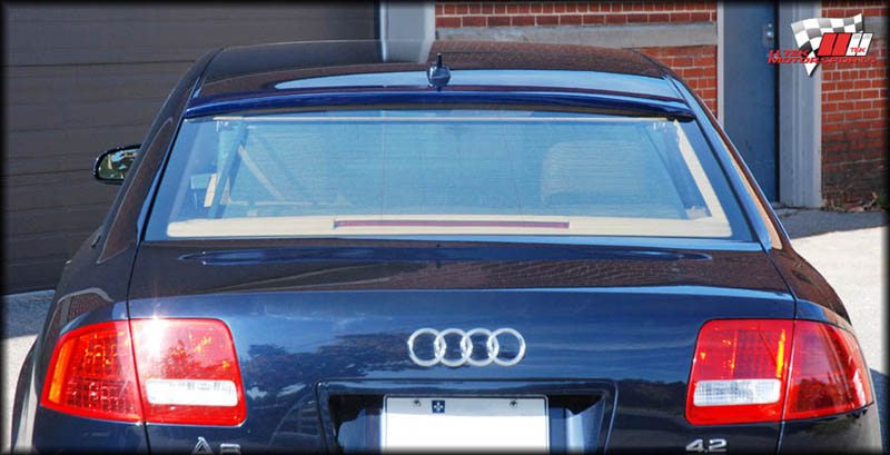 Perspective on roof spoiler from directly behind this SWB Audi A8