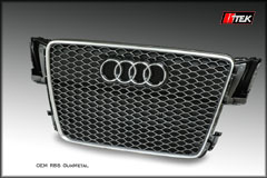 OEM Audi RS5 grille with gunmetal finish