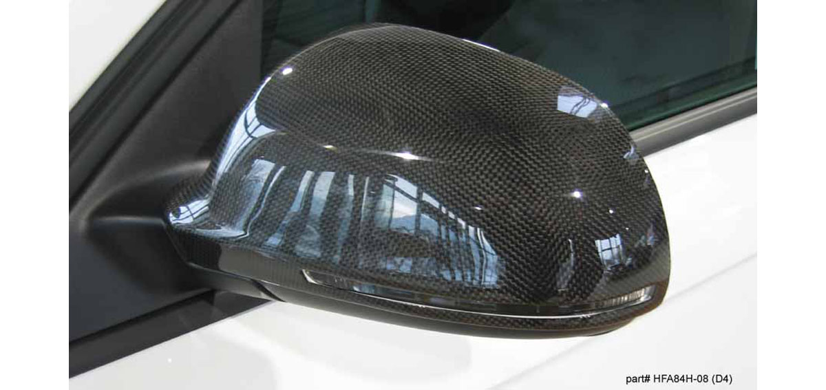 carbon fiber finish mirror caps