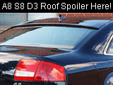 click and view details on audi a8 audi s8 roof spoiler
