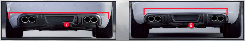comparison image of difference between rieger bumper valence and rieger bumper insert