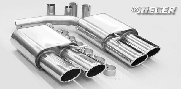 rieger stainless steel quad tipmuffler for audi a5