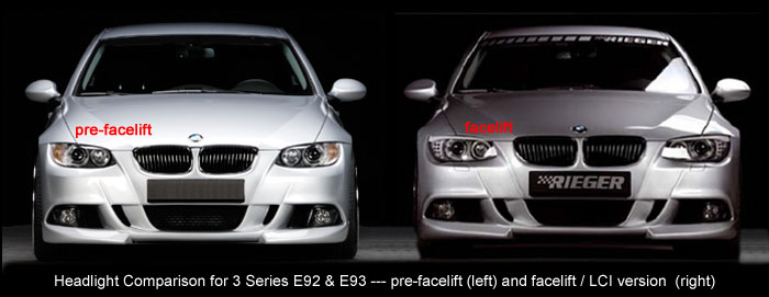 e92_e93_LCI_pre-face_headlight_compare