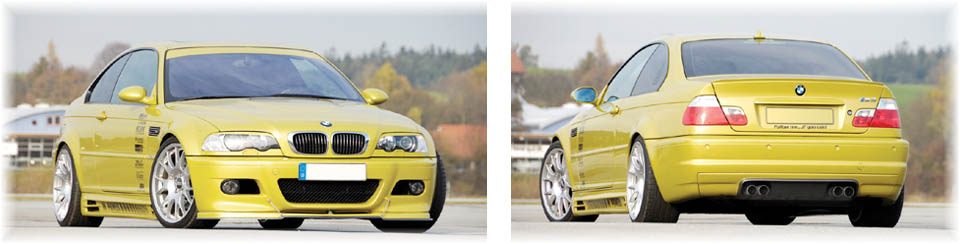 Modified BMW E46 with Rieger M3 Look Styling