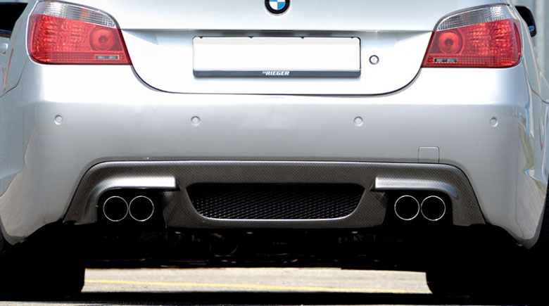 rieger touring rear valance with quad exhaust and carbon look