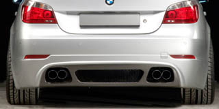 rieger carbon look rear valance with quad exhaust