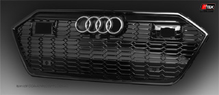 image audi a7 grille in piano black finish
