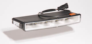 Led driving lights with housing and connector
