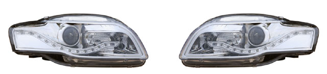 Audi A4 B7 (2005.5 - 2008) - Full Chrome LED Headlights
