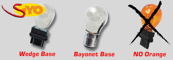 Be sure to specify whether your turn signal socket is wedge or bayonet mounted.