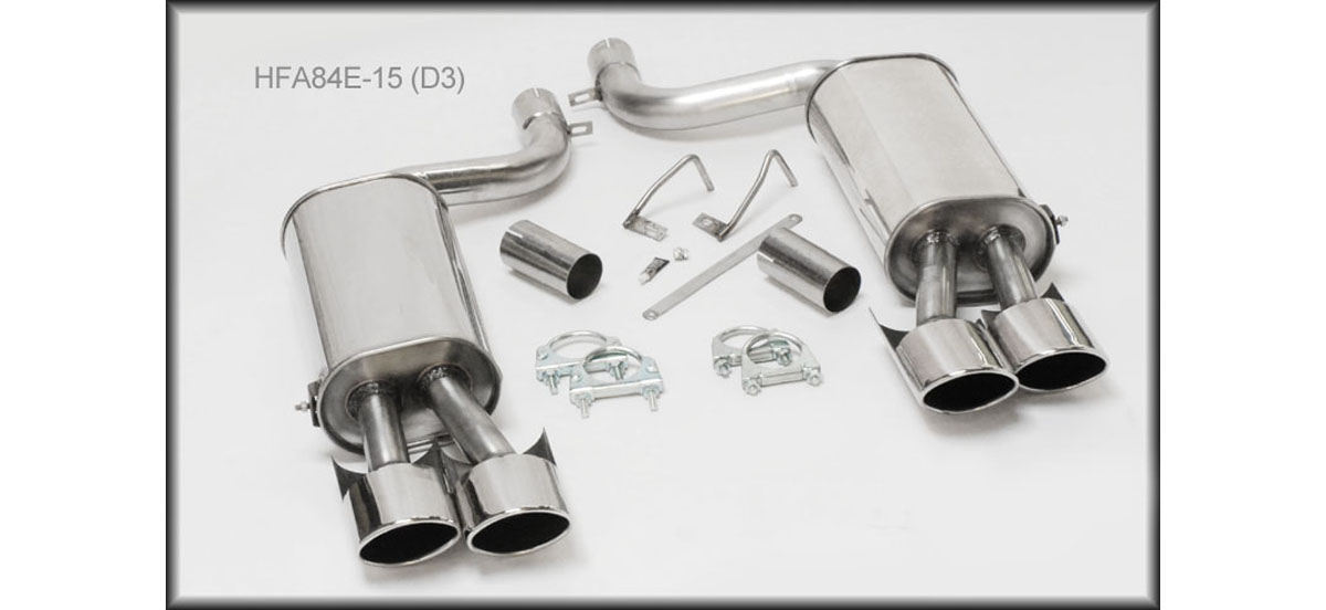A8 4E D3 stainless steel exhaust system