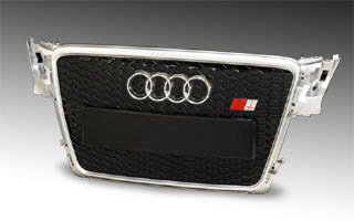 image link - click and view larger version of aftermarket grille for Audi A4 S4