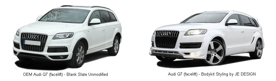 Comparison of facelift OEM Audi Q7 and JE DESIGN modified Q7 - oem photo by M93