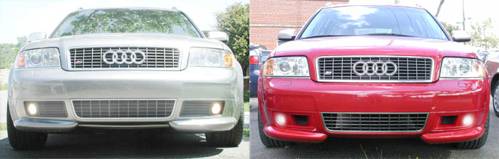 Before and After Comparison of A6/S6 4.2 Air Intake Scoops