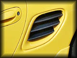 Air Intakes for the Porsche Boxster with carbon fiber vanes.