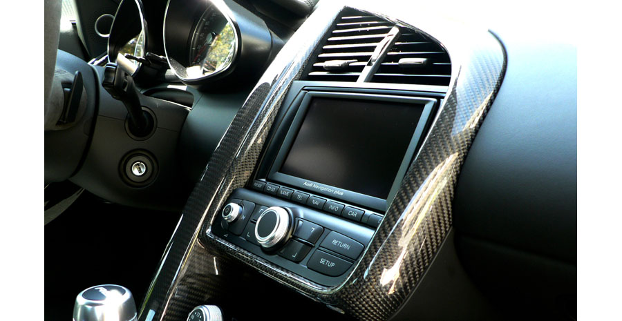 carbon fiber interior nav module trim - Audi R8
