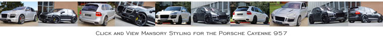 Link navigation to body kit styling slideshow for the Porsche Cayenne 957 by Mansory