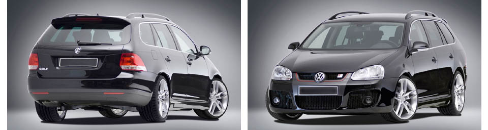 Fore and Aft Images of the Golf V Variant 