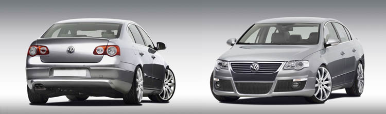 Front and Rear Views of Caractere Styling for the Passat 3C