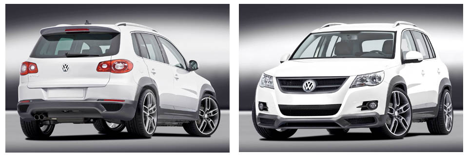 image modified volkswagen tiguan front and back